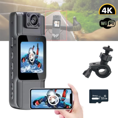 Camera Video Ultra HD 4K, 40MP, WiFi, Viziune Nocturnă, Baterie 1000mAh, Card 32GB Inclus