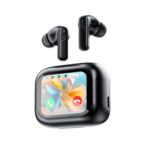Căști wireless bluetooth Cu Ecran Tactil IdealTI – Bluetooth 5.3, Reducere Duală a Zgomotului (ANC și ENC), Negre