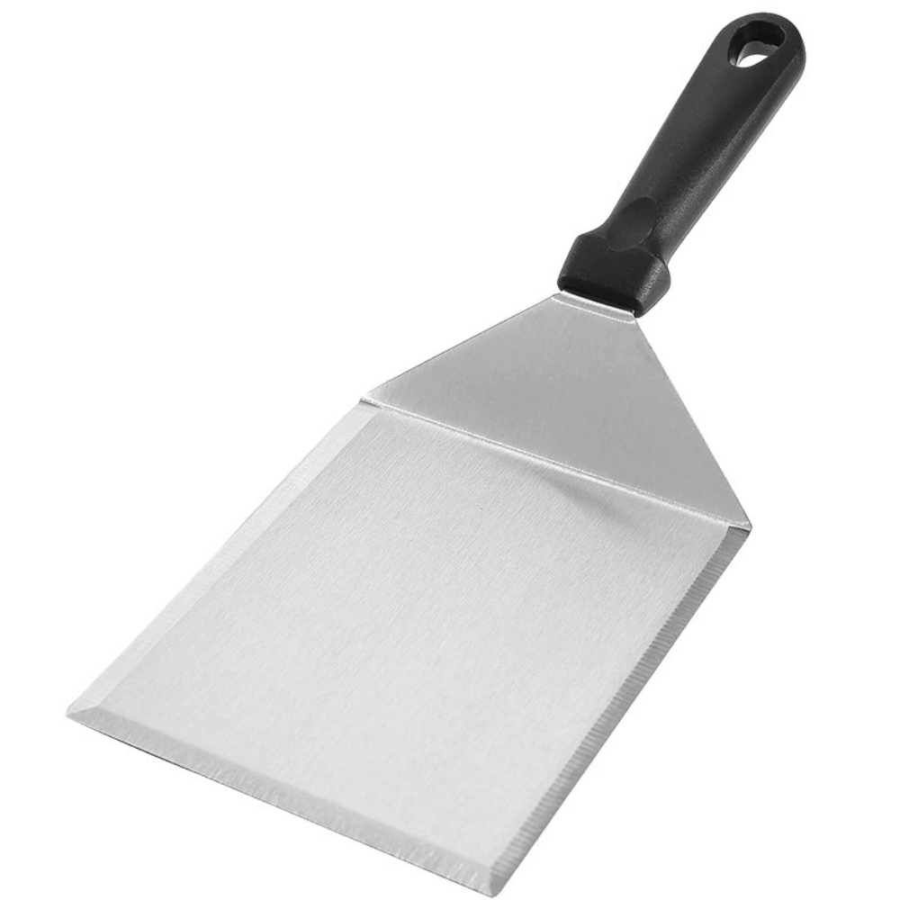 Spatulă grătar profesională din inox IdealTI®, 31x13 cm, pentru carne și burgeri