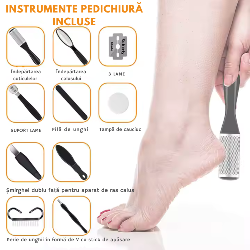 set ustensile pedichiura