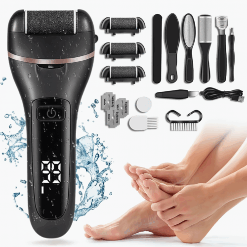 Pila Electrică Călcâie + Set 10 Ustensile Pedichiură USB