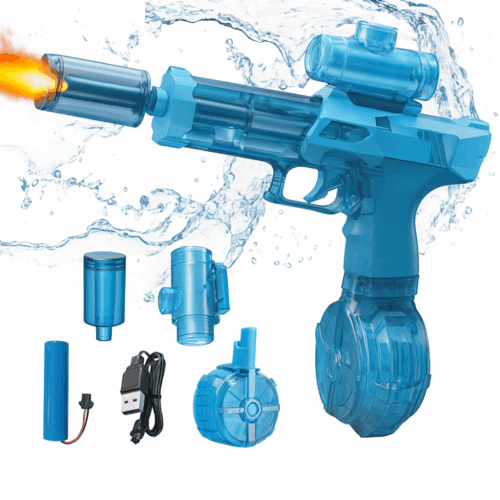 Pistol cu Apă Electric IdealTI® Albastru – Jet 8M, Baterie USB