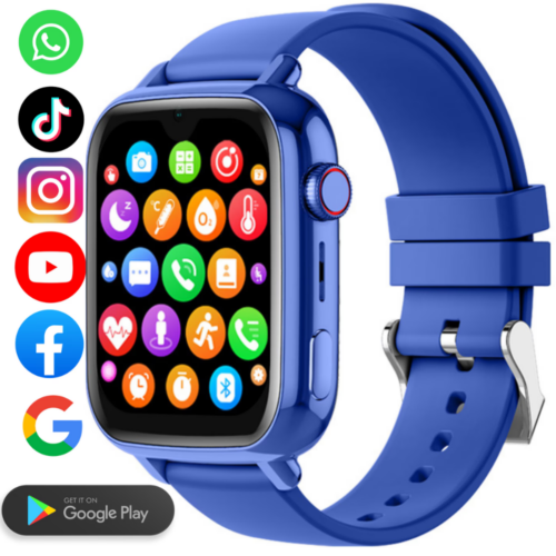 Ceas Smartwatch Copii 4G GPS cu Apel Video, SOS, Monitorizare Sănătate, AMOLED 1.91” IP67