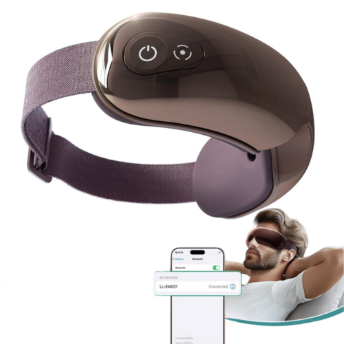 Ochelari de Masaj cu Vibrații, 8 Airbag-uri, Comprese 3D, Presopunctura, Baterie 1200 mAh – Ideal pentru Relaxare și Reducerea Tensiunii